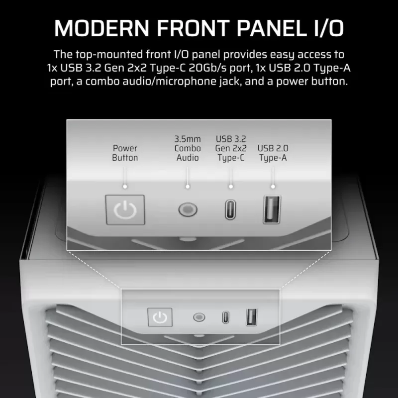 Computer Case Corsair 3200D RS ARGB Mid Tower ATX white Mid Tower
