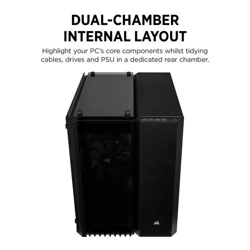 Корпус Corsair Crystal Series 280X Tempered Glass black SMALL CASE