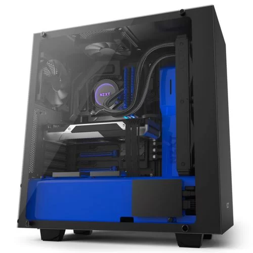 Корпус NZXT S340 Elite black, blue Mid Tower