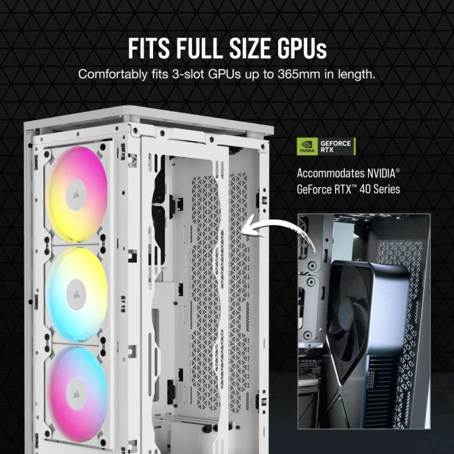 Корпус Corsair 2000D RGB AIRFLOW - белый Mini-ITX