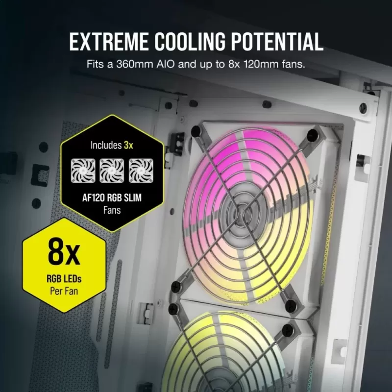 מארז Corsair 2000D RGB AIRFLOW - לבן Mini-ITX מארז Corsair 2000D RGB AIRFLOW - לבן Mini-ITX