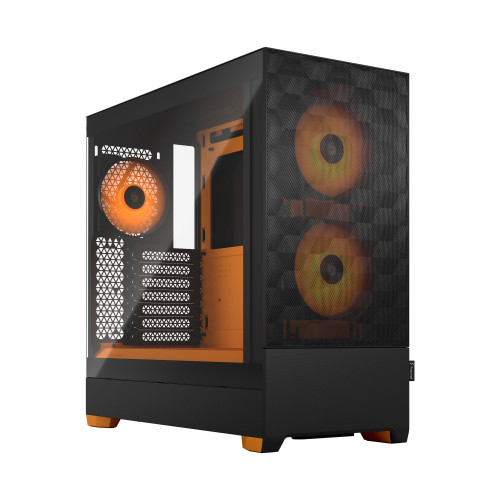 מארז Fractal Design Pop Air RGB Orange Core TG Clear Tint ATX צבע שחור, כתום