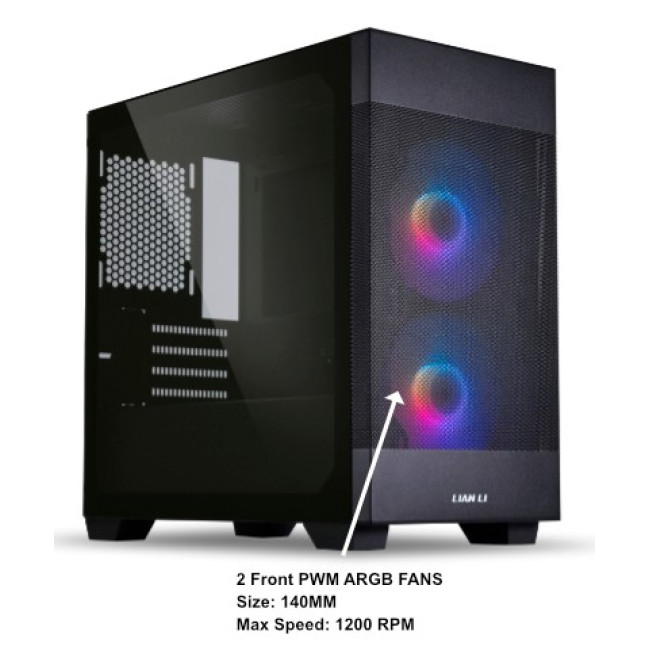 Корпус Lancool 205M MESH черный Case Micro ATX