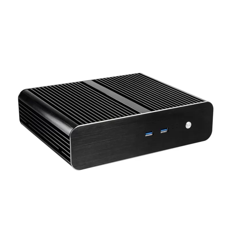 מארז Akasa Euler S Fanless Thin Mini ITX Case SFF צבע שחור