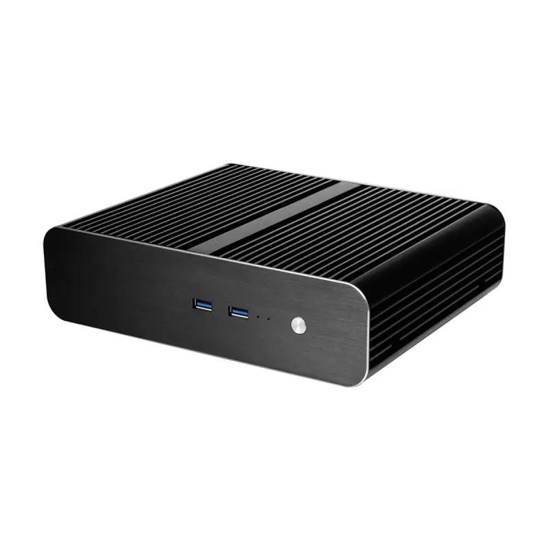 מארז Akasa Euler S Fanless Thin Mini ITX Case SFF צבע שחור