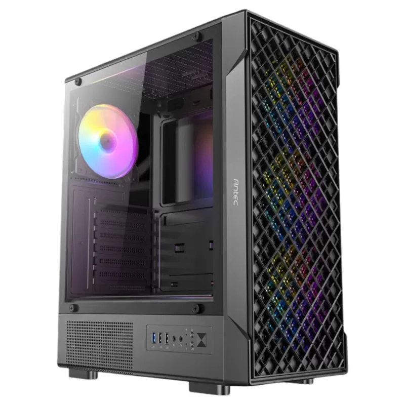 Case Antec VX320 ARGB Mid Tower Color:black
