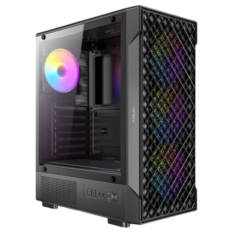 Case Antec VX320 ARGB Mid Tower Color:black