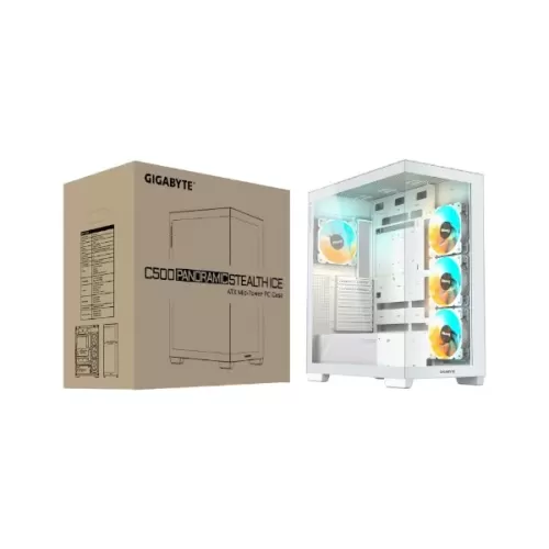 מארז Gigabyte C500 Panoramic Stealth Ice Mid-Tower ATX לבן Mid Tower מארז Gigabyte C500 Panoramic Stealth Ice Mid-Tower ATX לבן Mid Tower