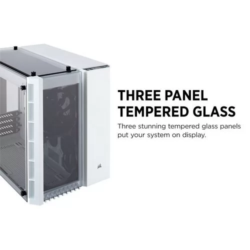 Case Corsair Crystal Series 280X Tempered Glass white SMALL CASE