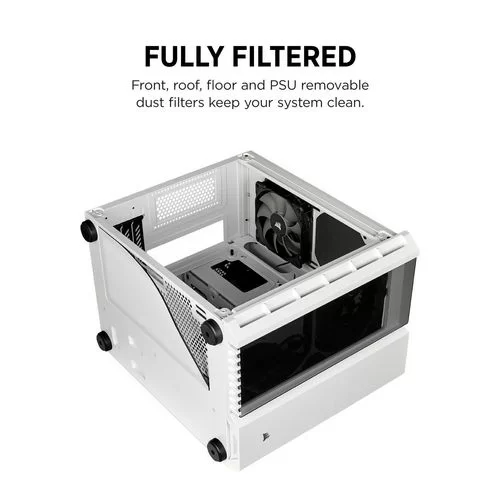 Case Corsair Crystal Series 280X Tempered Glass white SMALL CASE