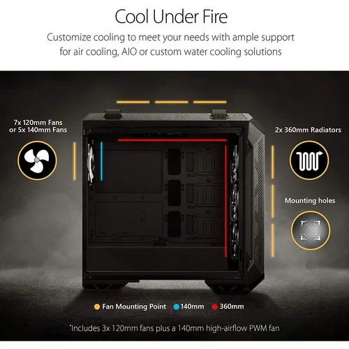 Корпус Asus TUF Gaming GT501 gray ATX Mid Tower