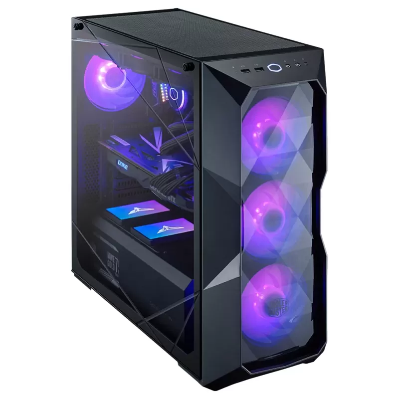 מארז Cooler Master MASTERBOX TD500 CRYSTAL Mid Tower צבע שחור
