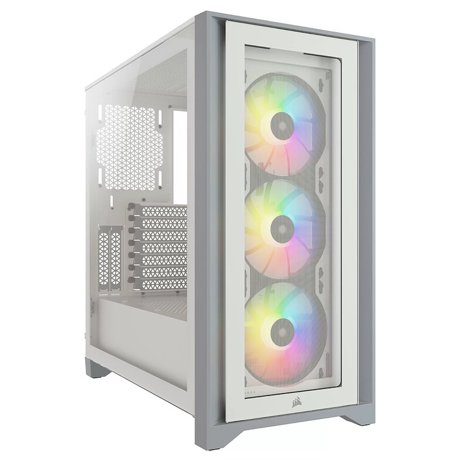 Корпус Corsair iCUE 4000X RGB Tempered Glass white Mid Tower
