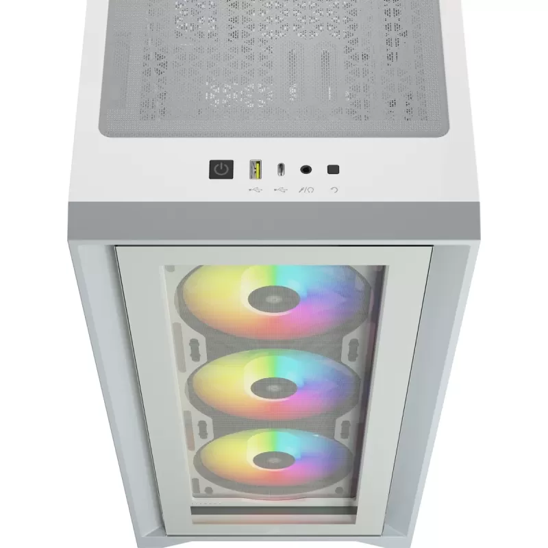 Корпус Corsair iCUE 4000X RGB Tempered Glass white Mid Tower Корпус Corsair iCUE 4000X RGB Tempered Glass white Mid Tower