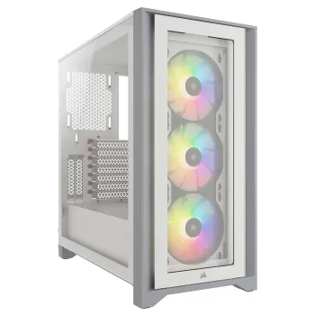 Case Corsair iCUE 4000X RGB Tempered Glass white Mid Tower