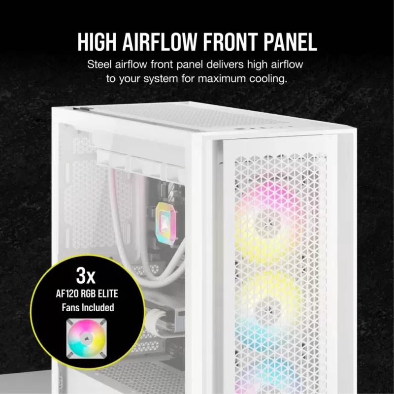 מארז Corsair iCUE 5000D RGB AIRFLOW - לבן Mid Tower