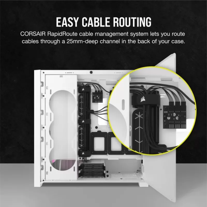 מארז Corsair iCUE 5000D RGB AIRFLOW - לבן Mid Tower