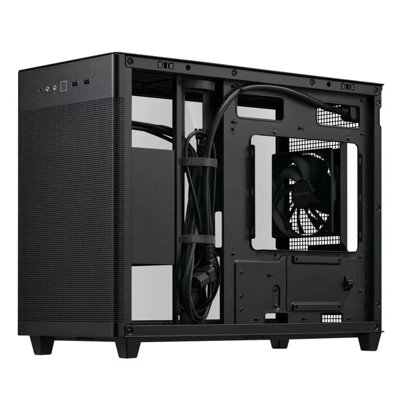 מארז Asus Prime AP201 Tempered Glass שחור Micro ATX