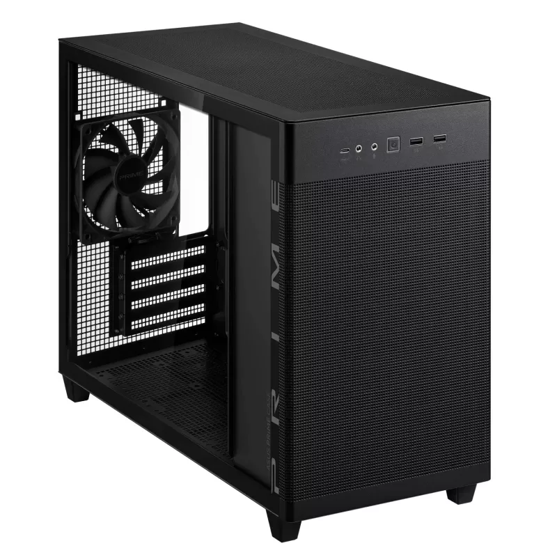 מארז Asus Prime AP201 Tempered Glass שחור Micro ATX