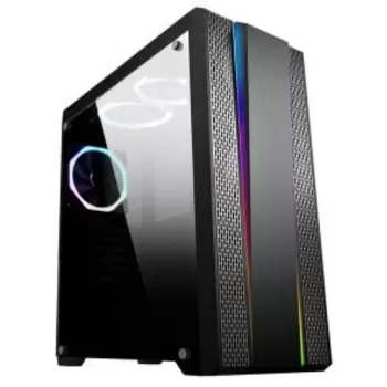 מארז IPPON Ippon case Tempered glass 3X 120 Rainbow fans ATX צבע שחור