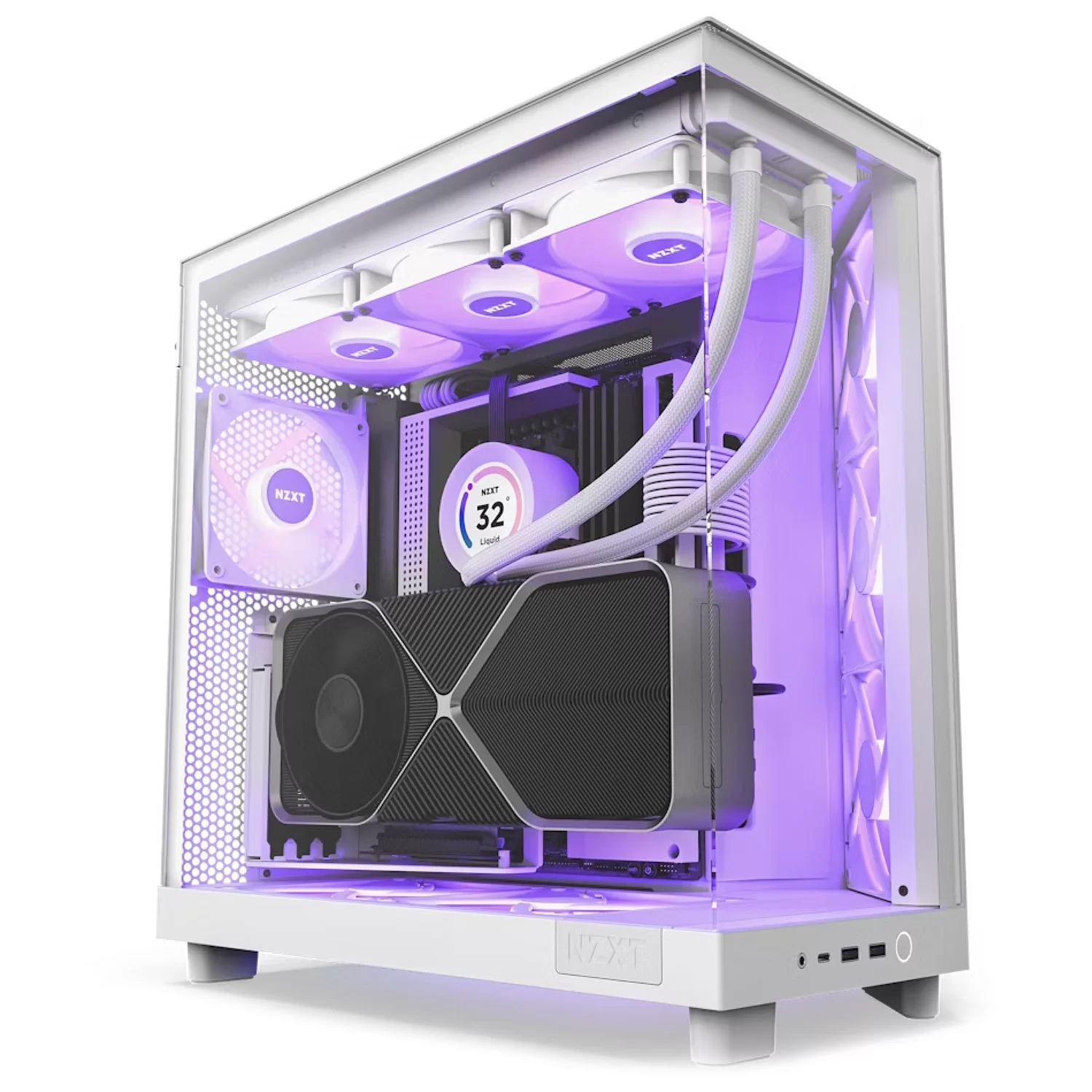 Корпус NZXT H6 Flow RGB white Mini Tower