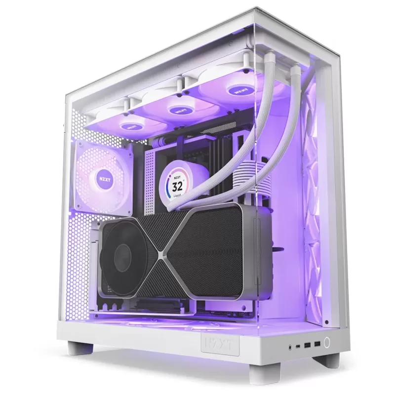 Корпус NZXT H6 Flow RGB white Mini Tower