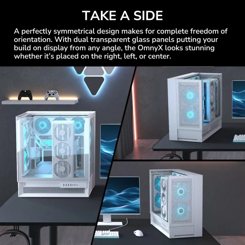 מארז COUGAR OmnyX Mid Tower (פנורמי / רב-כיווני) צבע שחור מארז COUGAR OmnyX Mid Tower (פנורמי / רב-כיווני) צבע שחור