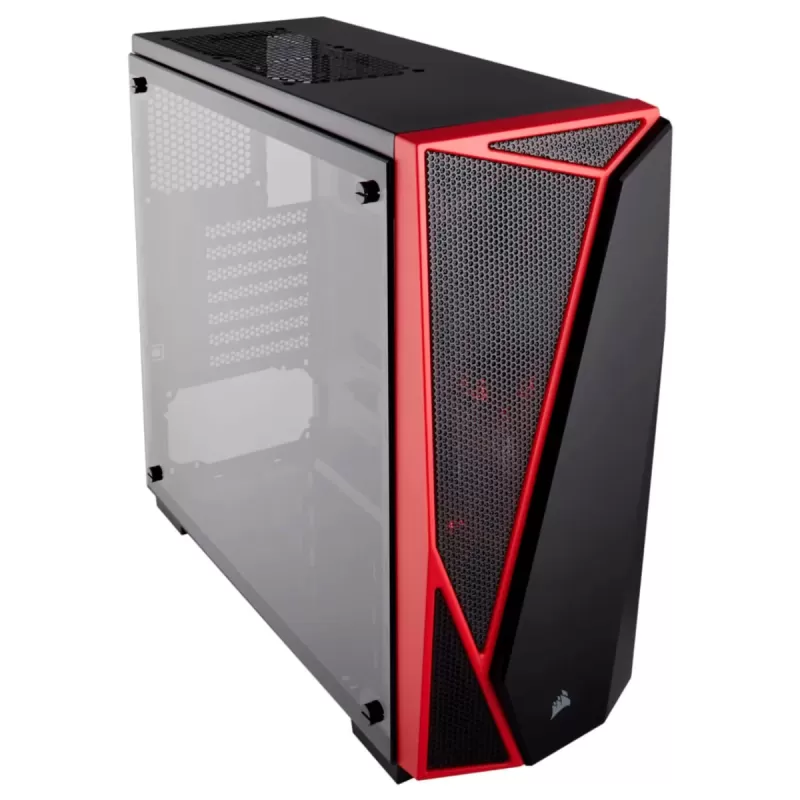 מארז Corsair SPEC-04 Tempered Glass שחור, אדום Mid Tower מארז Corsair SPEC-04 Tempered Glass שחור, אדום Mid Tower