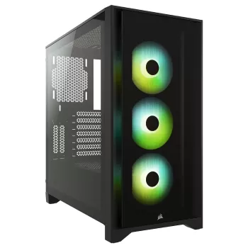 מארז Corsair iCUE 4000X RGB Tempered Glass שחור Mid Tower