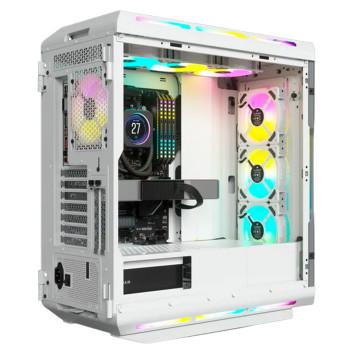 מארז Corsair iCUE 5000T RGB Tempered Glass - לבן Mid-Tower