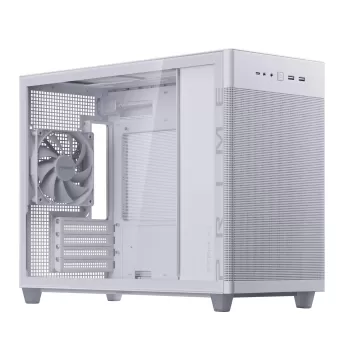 מארז Asus Prime AP201 Tempered Glass לבן Micro ATX