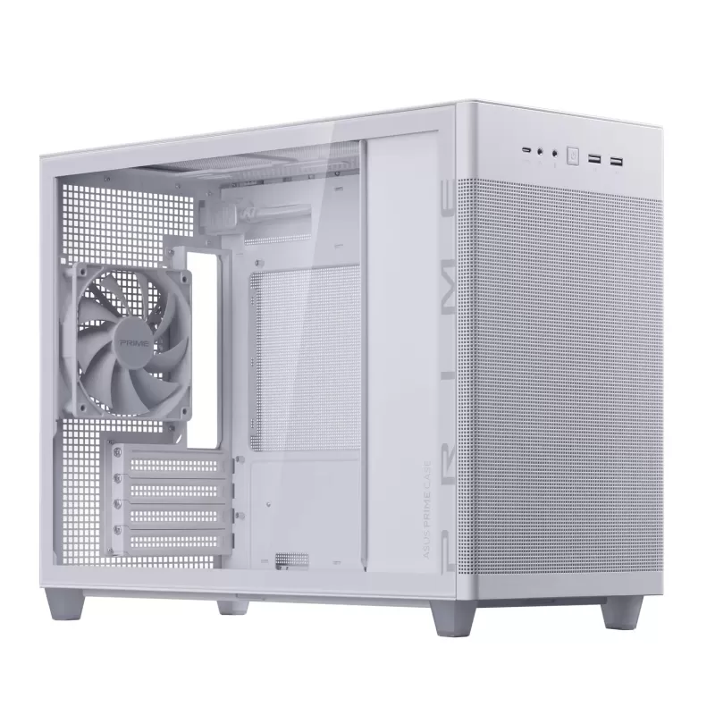 Корпус Asus Prime AP201 Tempered Glass white Micro ATX