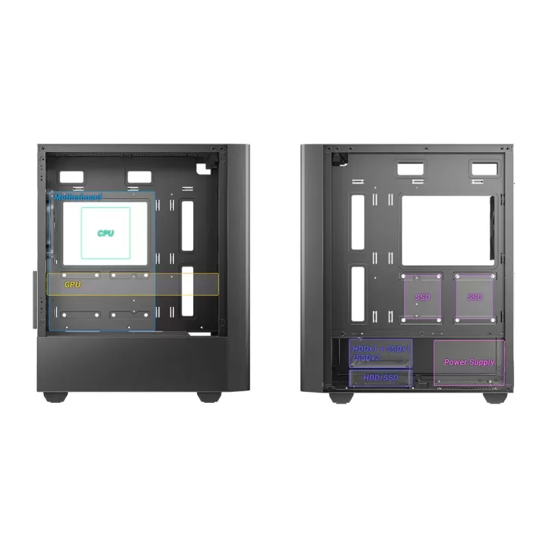Case Antec NX500M ARGB Elite Mini Tower