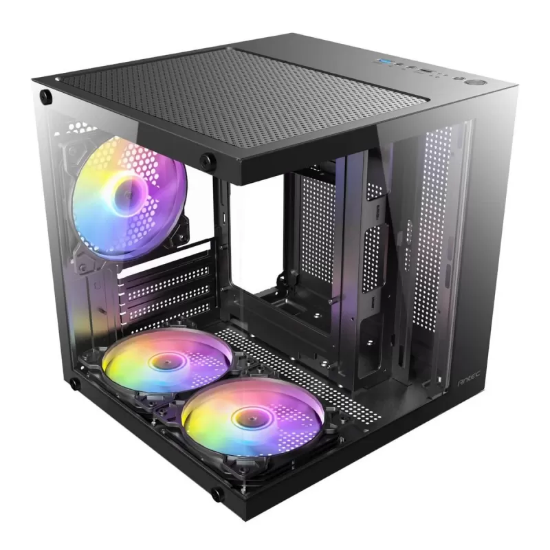 מארז Antec VCX10M RGB Mini Tower צבע שחור