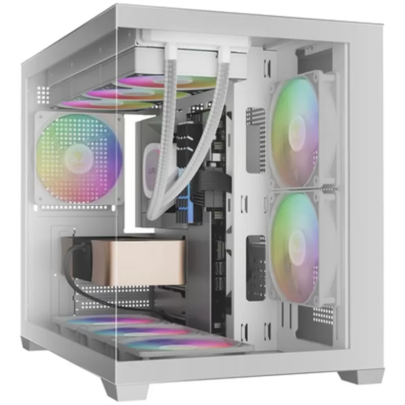 Computer Case Gamdias AURA GC10M V2 ARGB white Micro ATX Computer Case Gamdias AURA GC10M V2 ARGB white Micro ATX