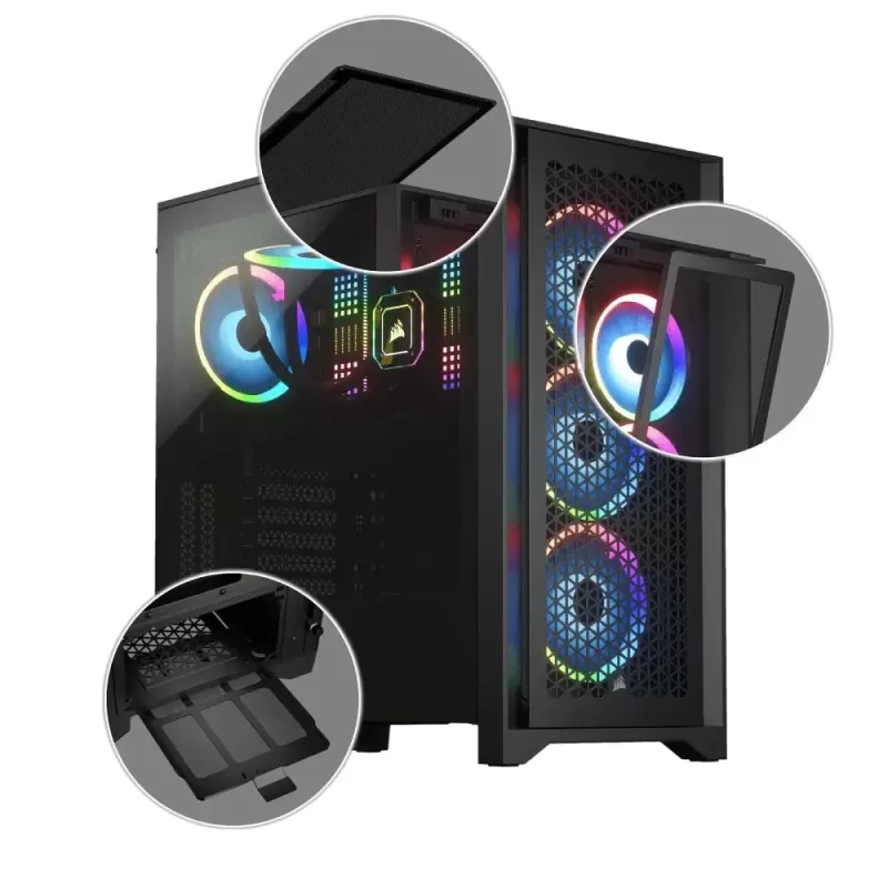 Case Corsair 4000D AIRFLOW Tempered Glass black Mid Tower