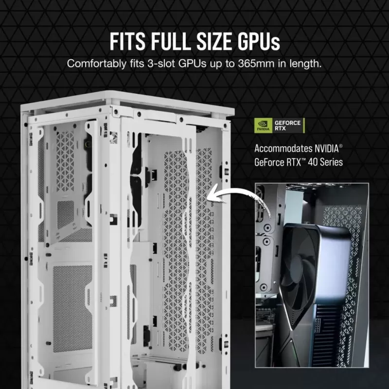 מארז Corsair 2000D AIRFLOW Mini-ITX PC Case - לבן Mini-ITX