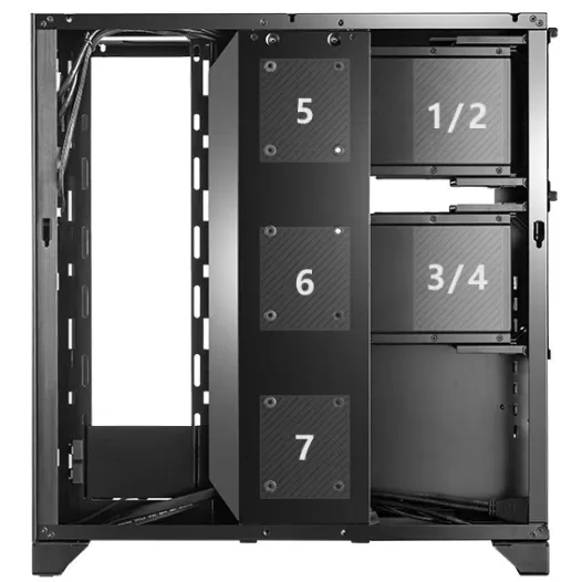 מארז LIAN-LI Full Tower O11DXL-A Dynamic XL (ROG) Silver ATX צבע שחור, כסוף