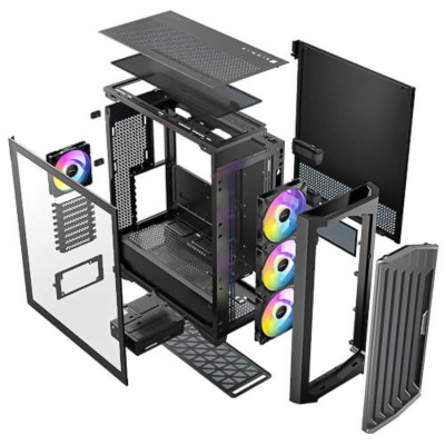 Корпус Antec מארז מחשב Performance 1 FT ARGB Full Tower Цвет:черный Корпус Antec מארז מחשב Performance 1 FT ARGB Full Tower Цвет:черный