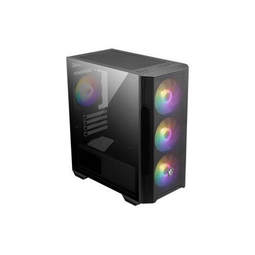 Case MSI MAG FORGE M100R black Micro ATX Tower Condition:Outlets, פתוח, ללא מאוורר אחורי..