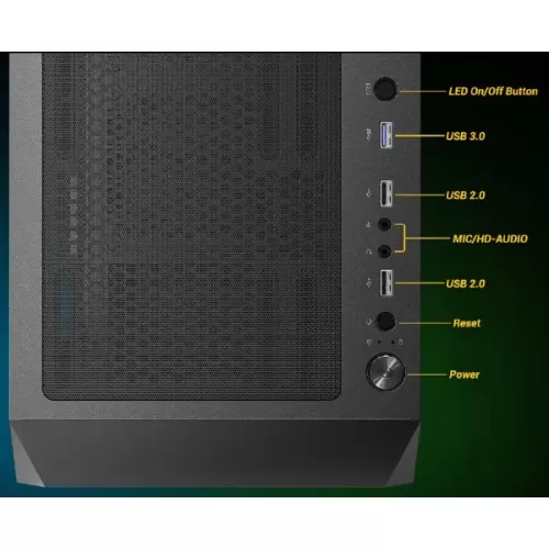 Case Antec AX83 RGB Extreme Mid Tower Color:black