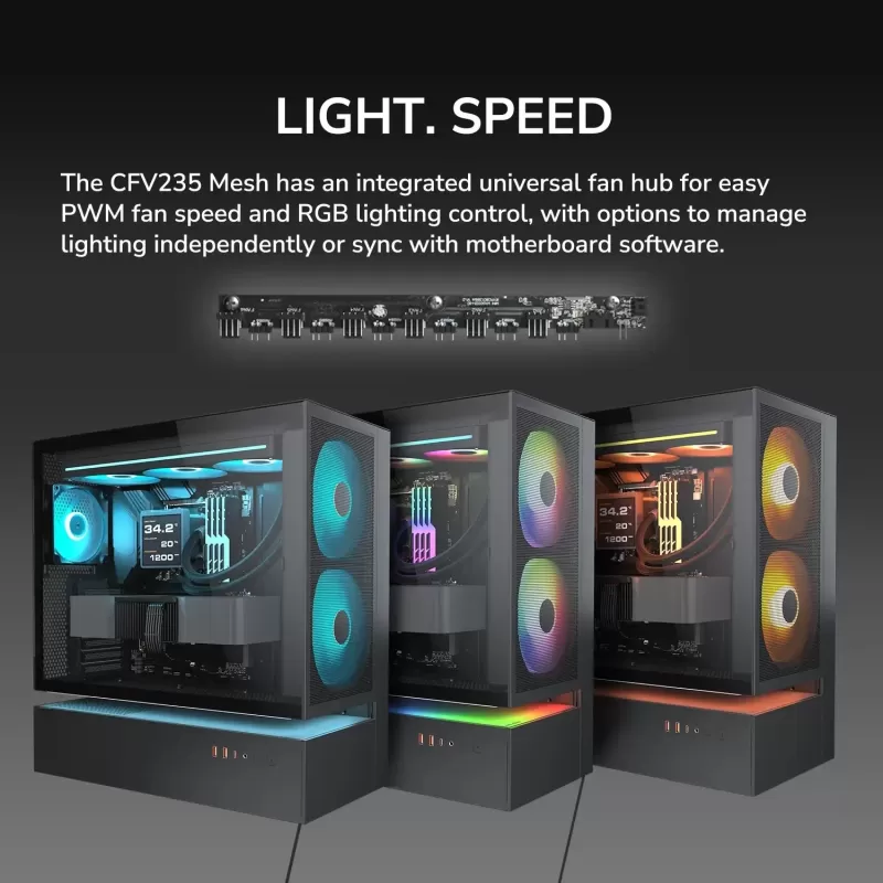 Корпус COUGAR CFV235 Mesh Mid Tower Цвет:чёрный