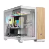 מארז Corsair 2500X Micro ATX - Dual Chamber + Mini Tower צבע לבן + פנל קדמי בגימור במבוק