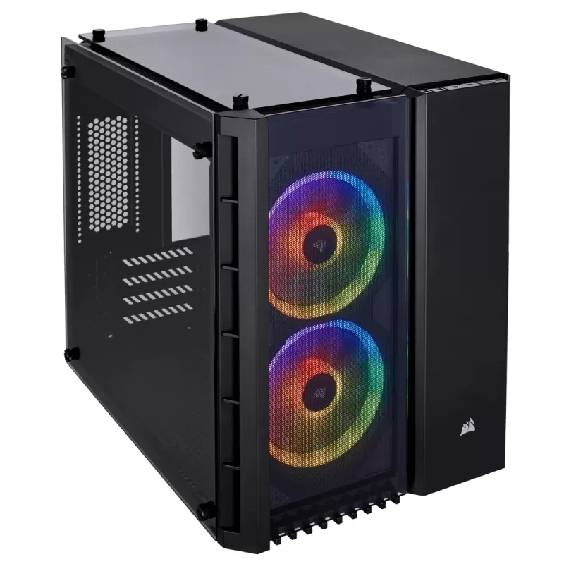 מארז Corsair Crystal Series 280X RGB Tempered Glass שחור SMALL CASE