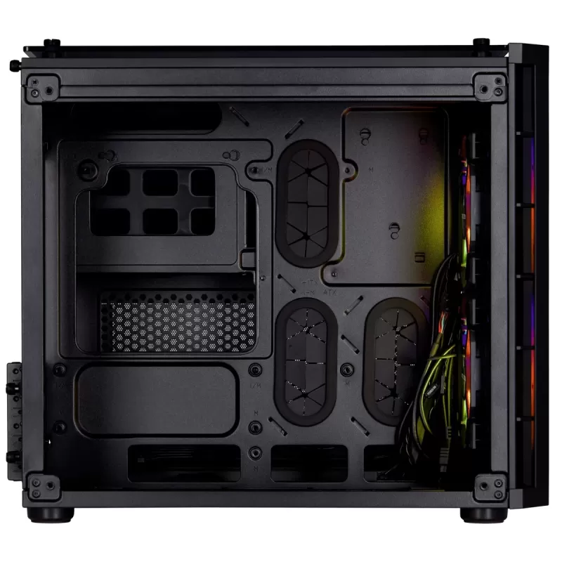 מארז Corsair Crystal Series 280X RGB Tempered Glass שחור SMALL CASE