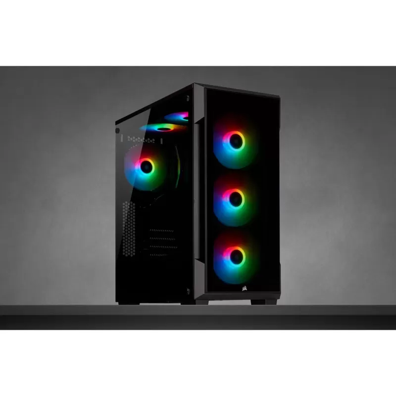 Корпус Corsair iCUE 220T RGB Tempered Glass Mid black Mid Tower