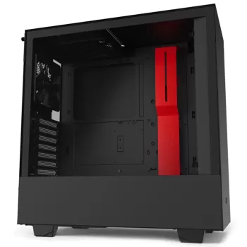 Case NZXT H510 MATTE black, red Mid Tower Case NZXT H510 MATTE black, red Mid Tower