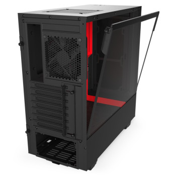 Корпус NZXT H510 MATTE черный, красный Mid Tower