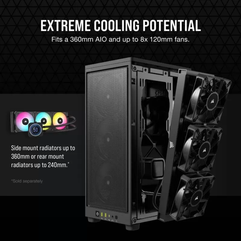 Case Corsair 2000D AIRFLOW Mini-ITX PC Case - black Mini-ITX Case Corsair 2000D AIRFLOW Mini-ITX PC Case - black Mini-ITX