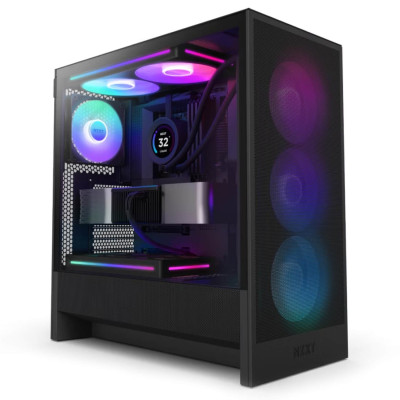 מארז NZXT H5 Flow RGB (2024) שחור ATX מארז NZXT H5 Flow RGB (2024) שחור ATX